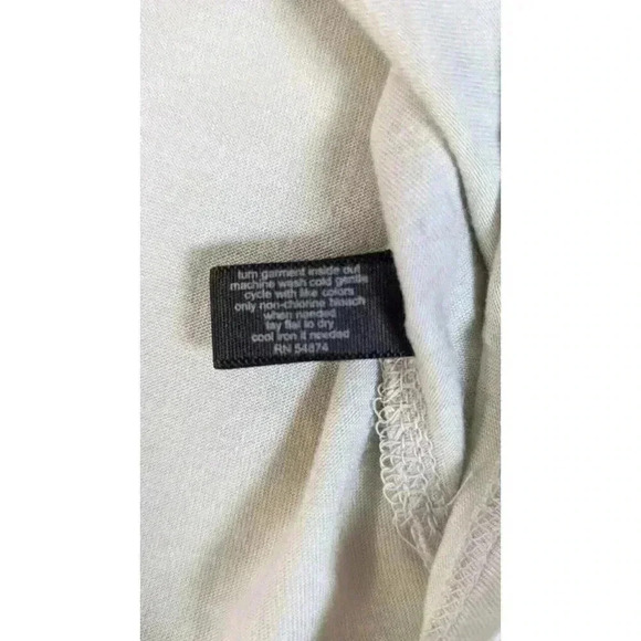 The Limited Tan Taupe Ruffle Neck Short Sleeve Stretch Top Blouse Sz S - Picture 5 of 8